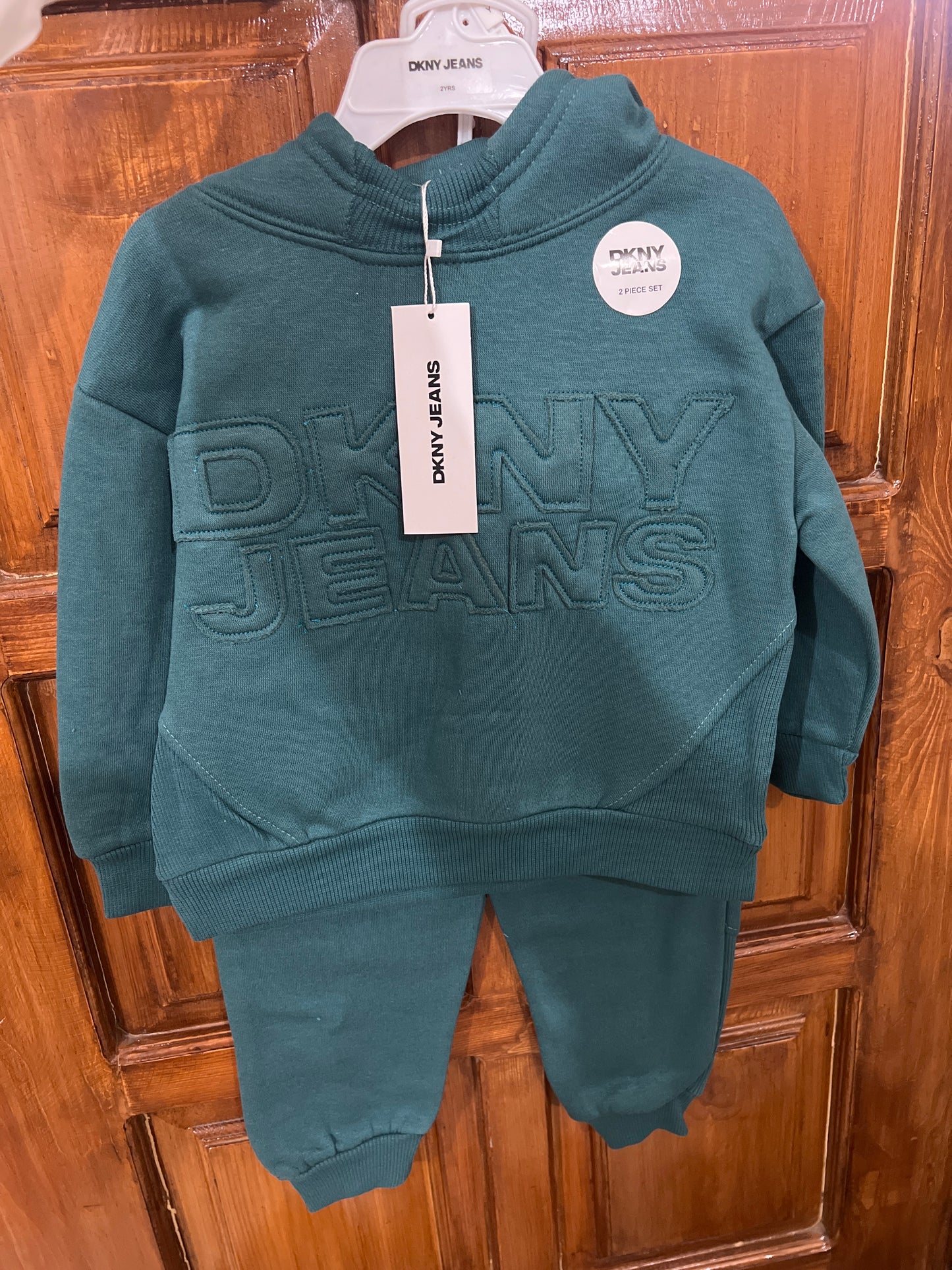 DKNY Branded 2 PC Winter Hooded Set