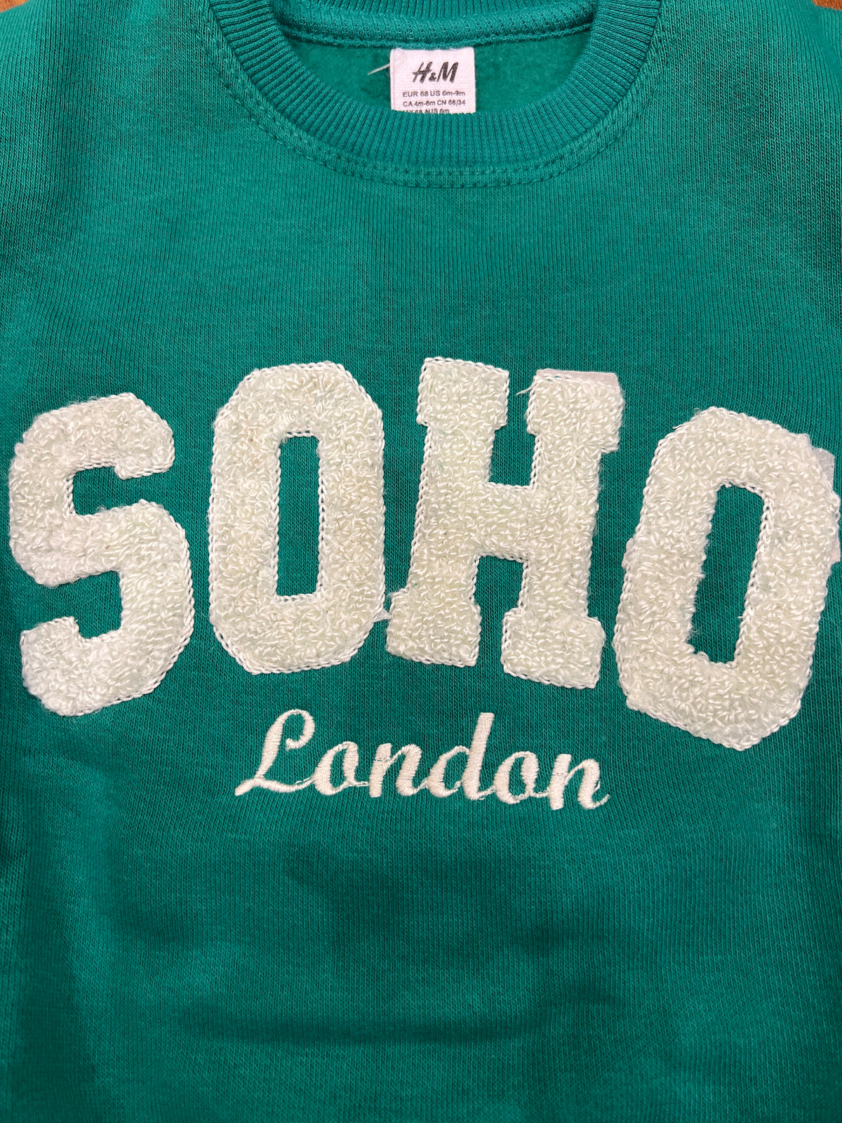 H&M Branded Green SOHO Sweatshirt (minor def)