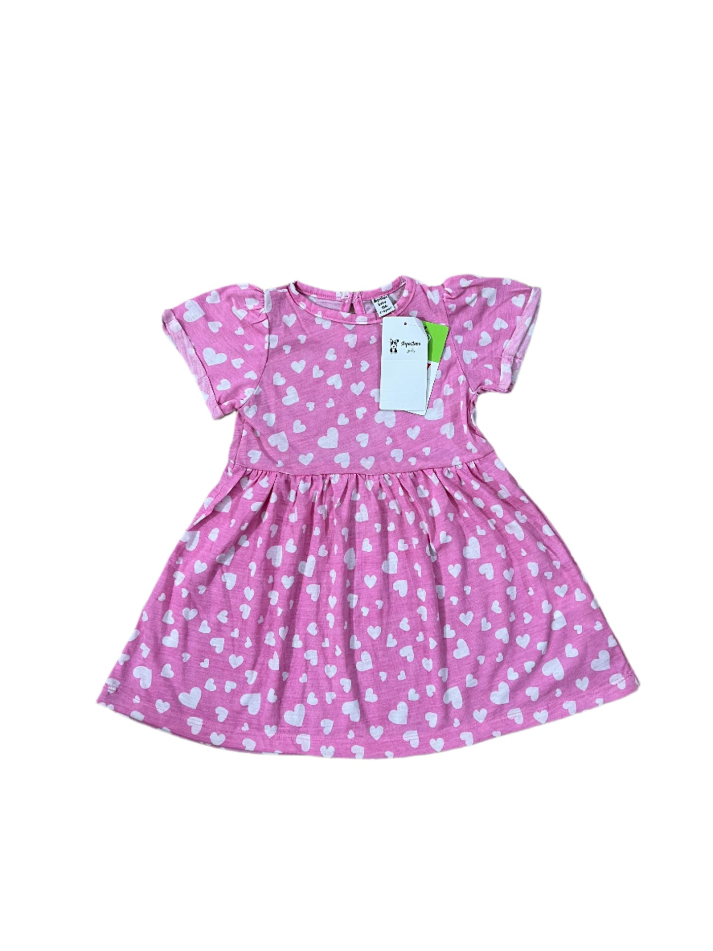 Pink hearts frock for Girls