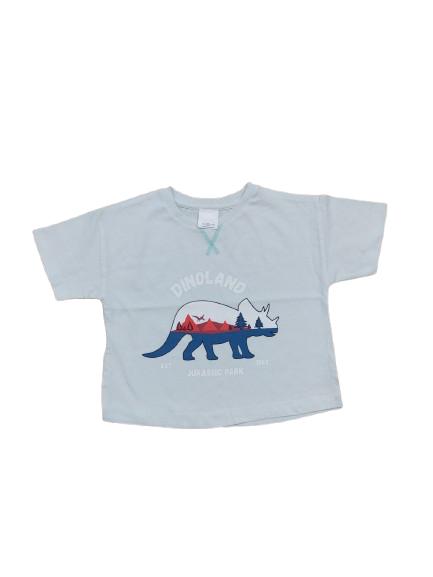 Light Blue Dino Printed Tshirt