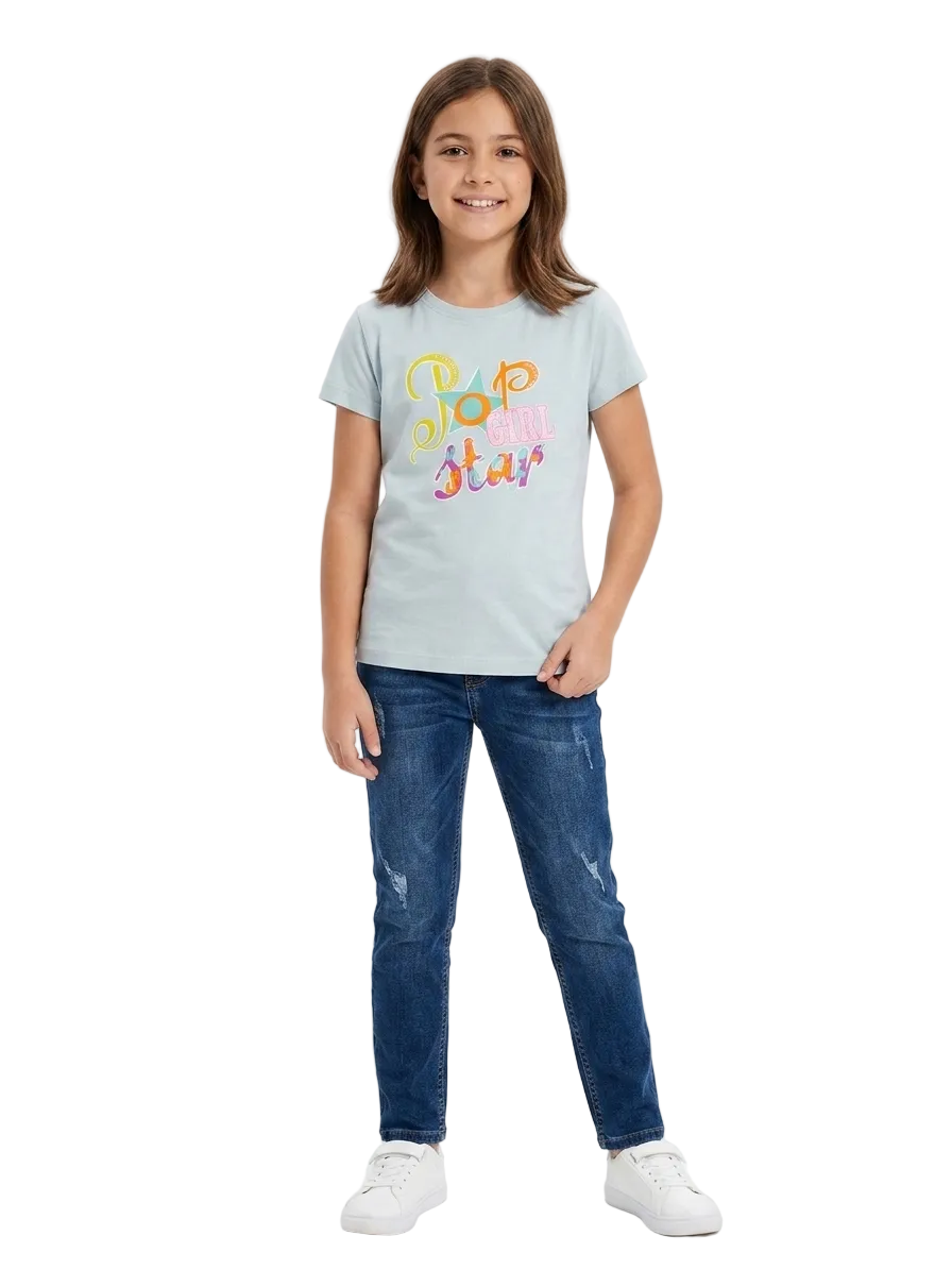Skinni Minni Branded Tshirt for baby girl 5 & 6-7 year (Minor def)