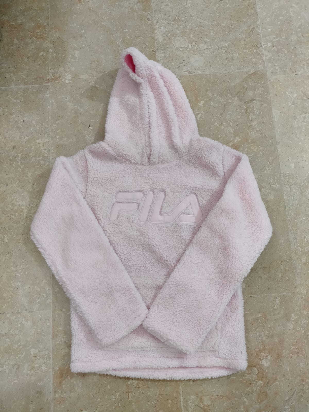 Pink woolen hood for girls