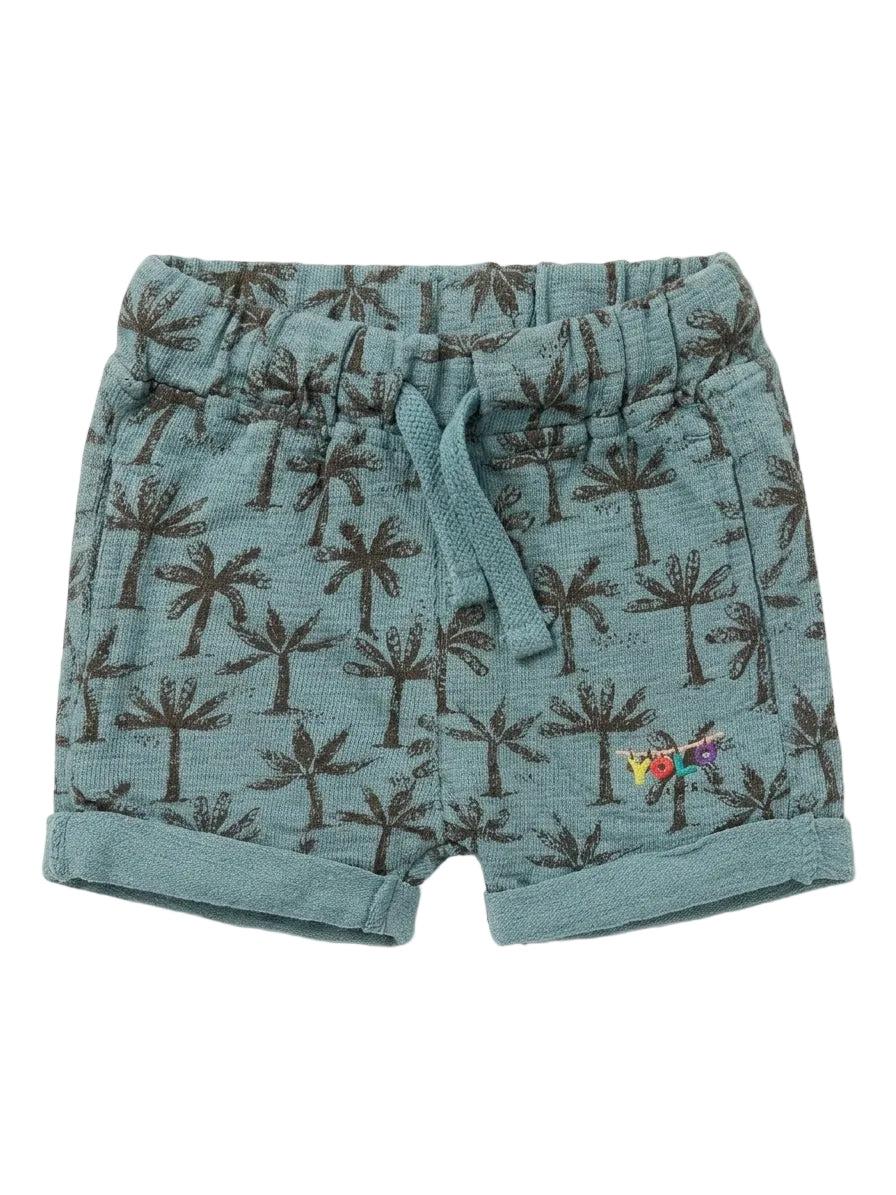 Zara Branded Blue Palm Tree Shorts for kids (Minor def)