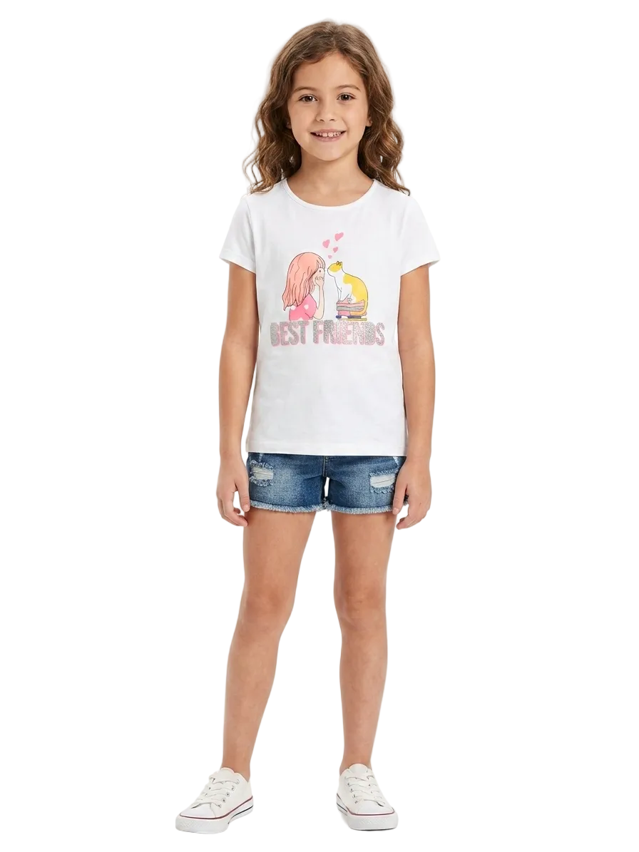 LC Waikiki Branded Tshirt for baby girl 6-7 year (Minor def)