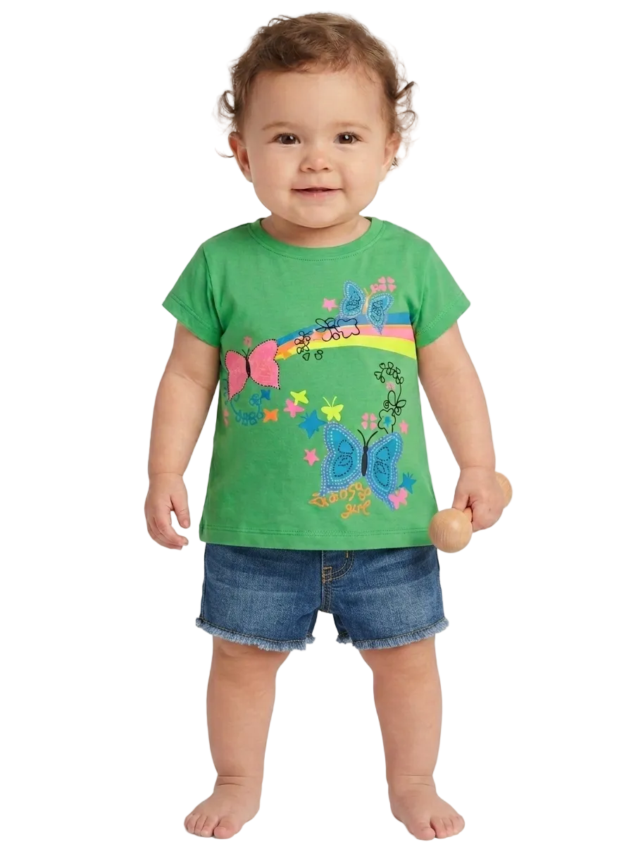 FZ Branded T-shirt for girls 9-12 & 12-18months (minor defect)