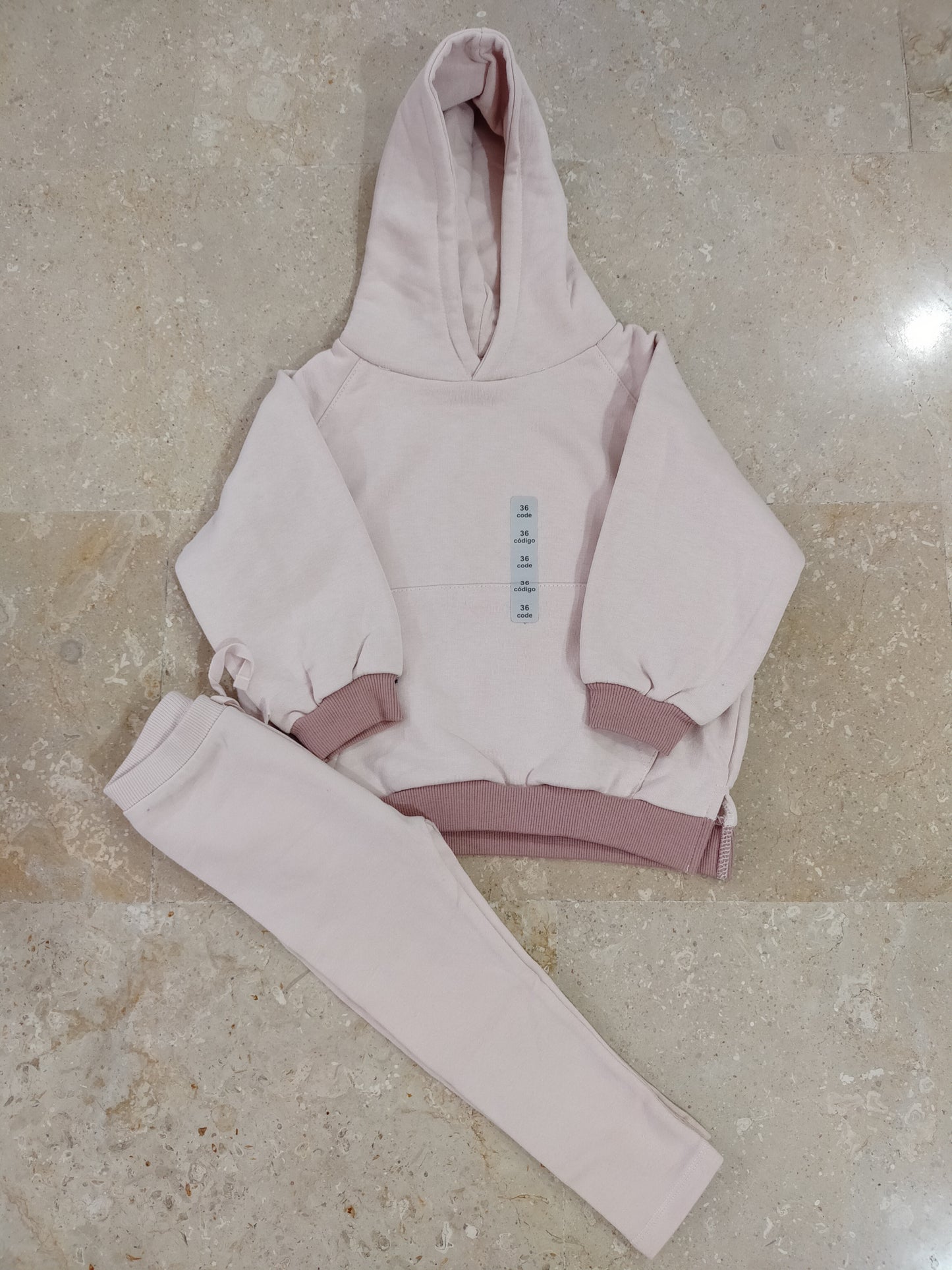 Baby Pink Hoodie Set for Girls