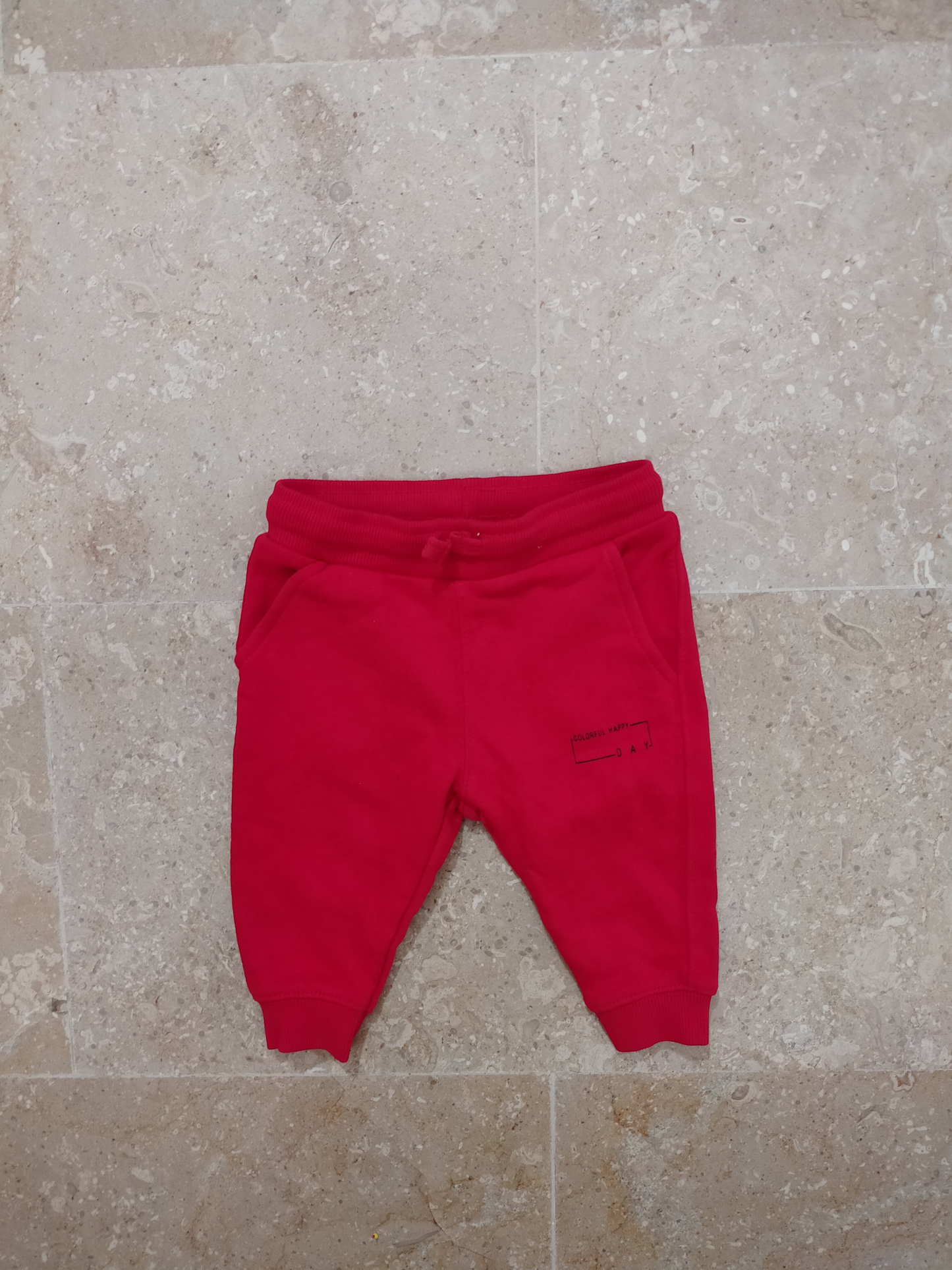Red Zara branded terry trouser