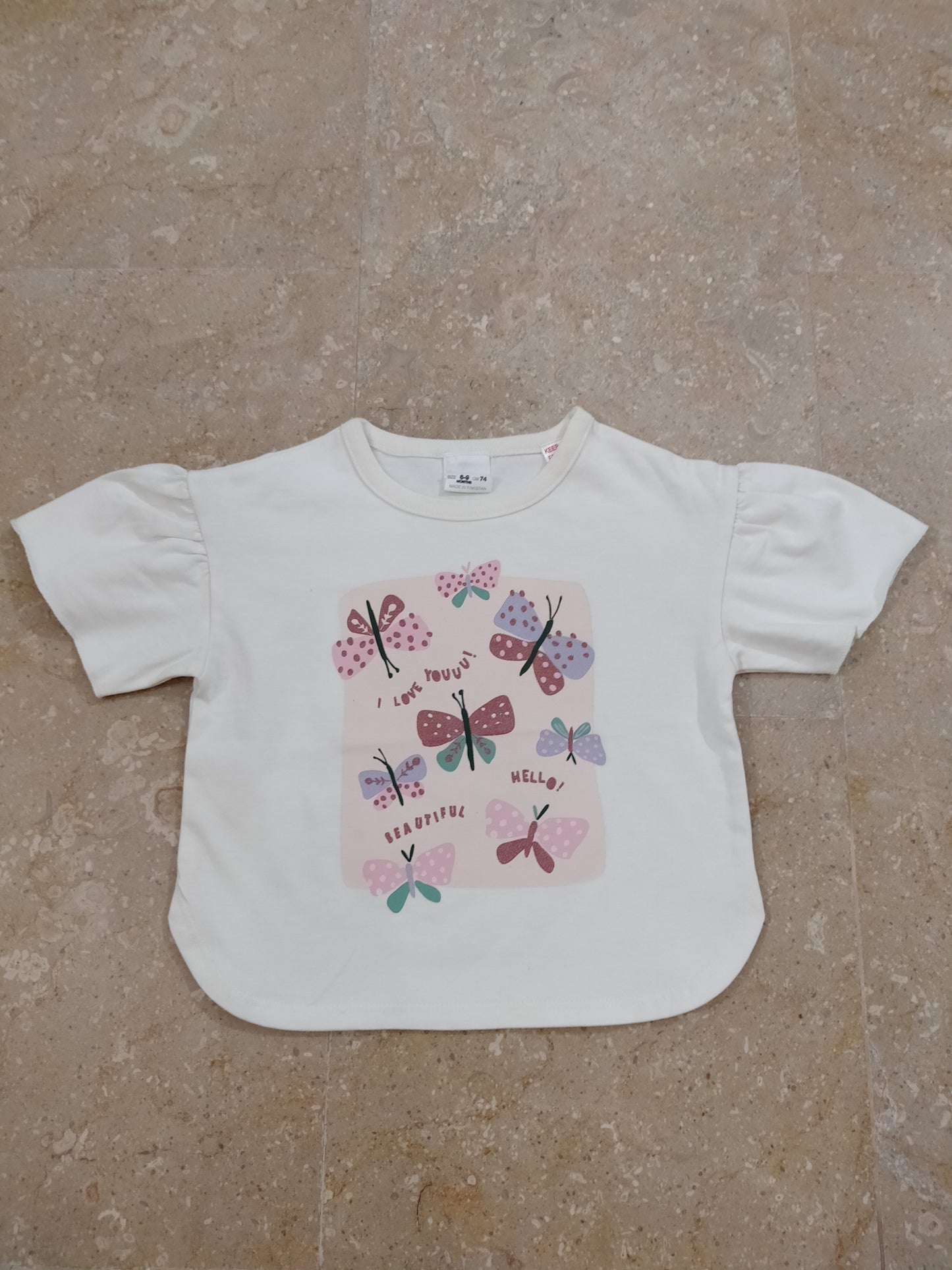 Butterfly Printed Top for Girls