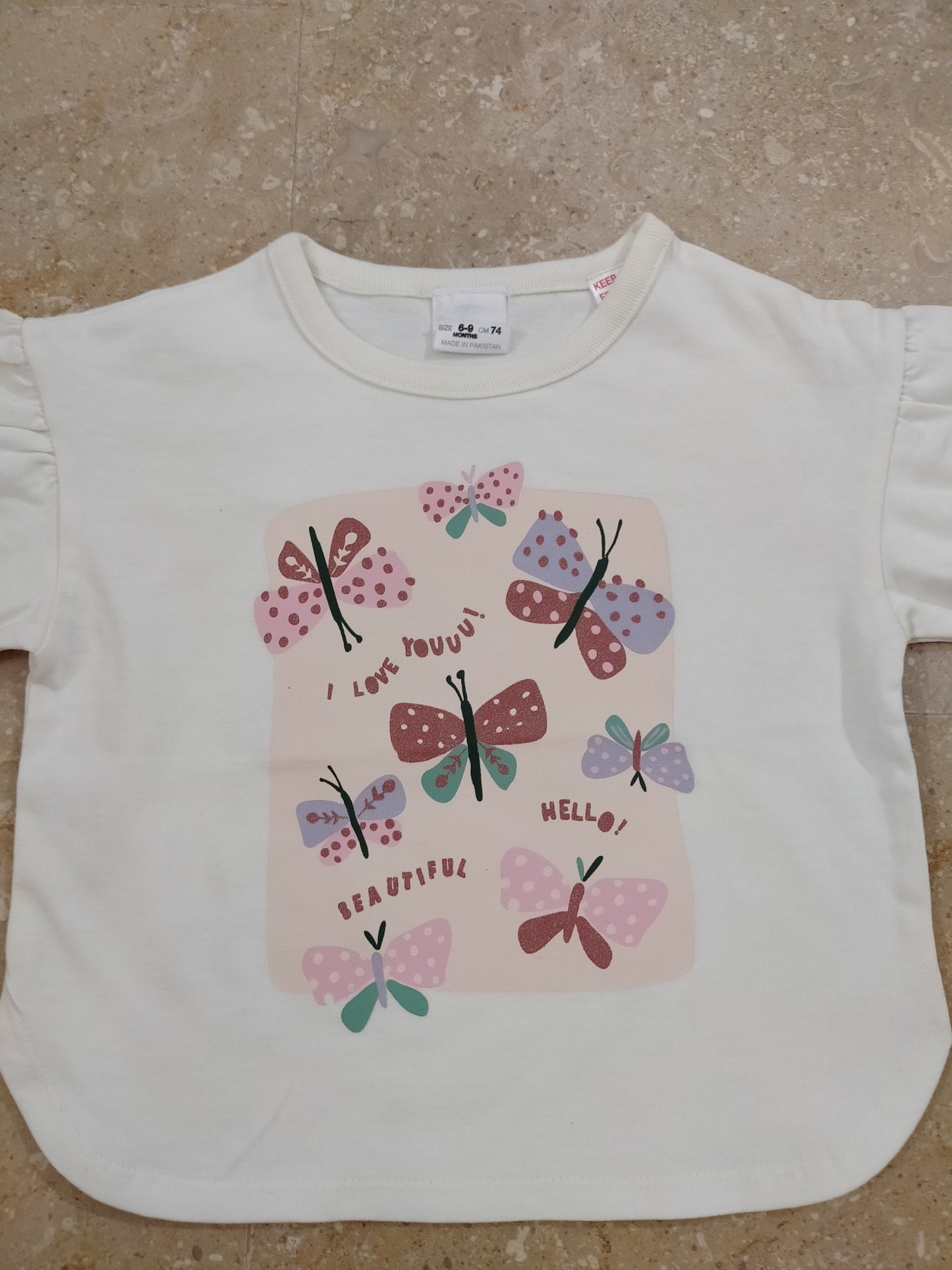 Butterfly Printed Top for Girls