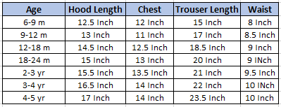 2 PC Hood Set for Kids