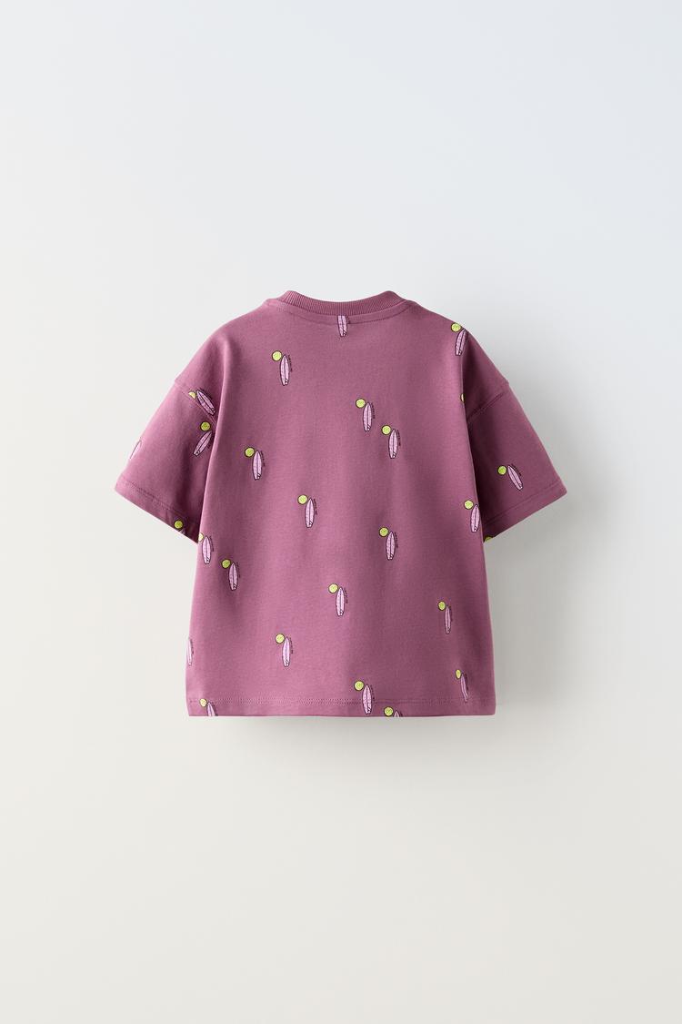 Round neck T-shirt all over print