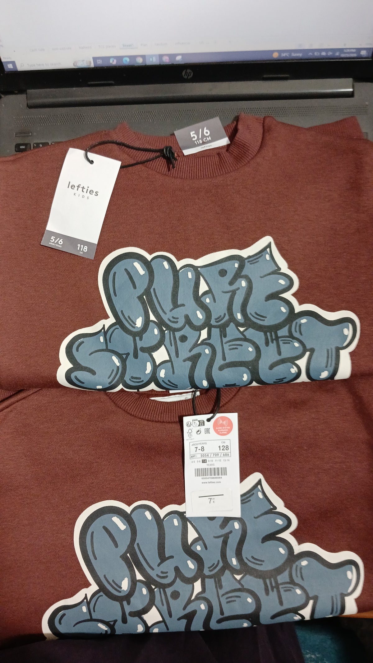 Lefties Branded Graphic Art Sweatshirt for Kids