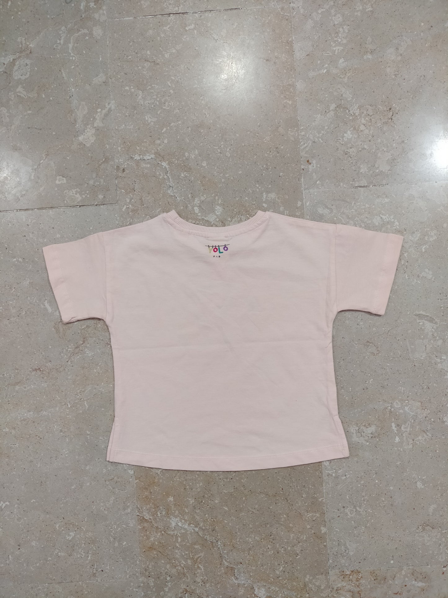 Peach Wolf Printed T-shirt for Kids