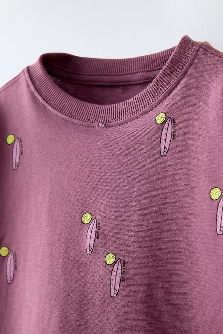 Round neck T-shirt all over print