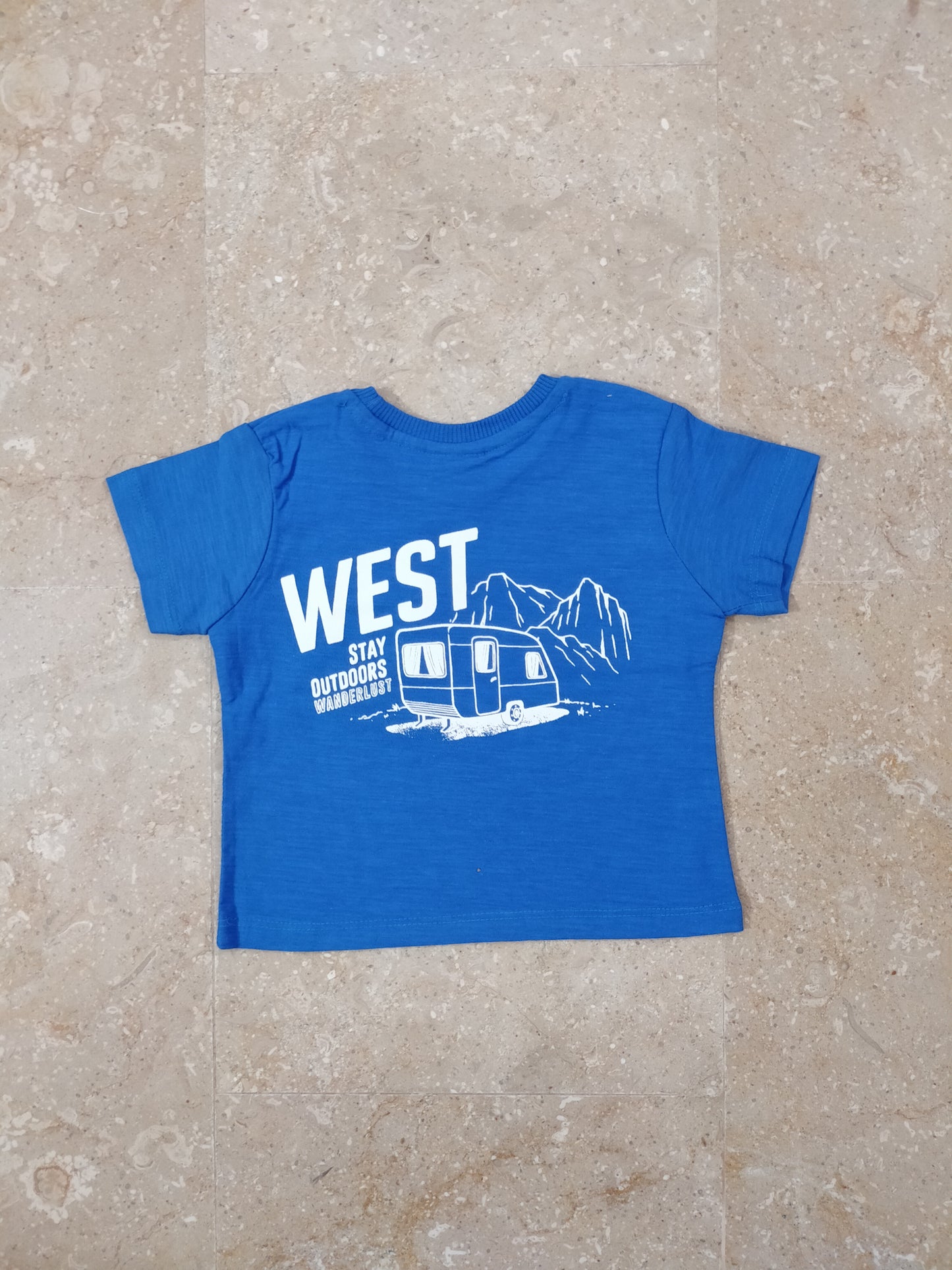Royal Blue Back Printed Tee