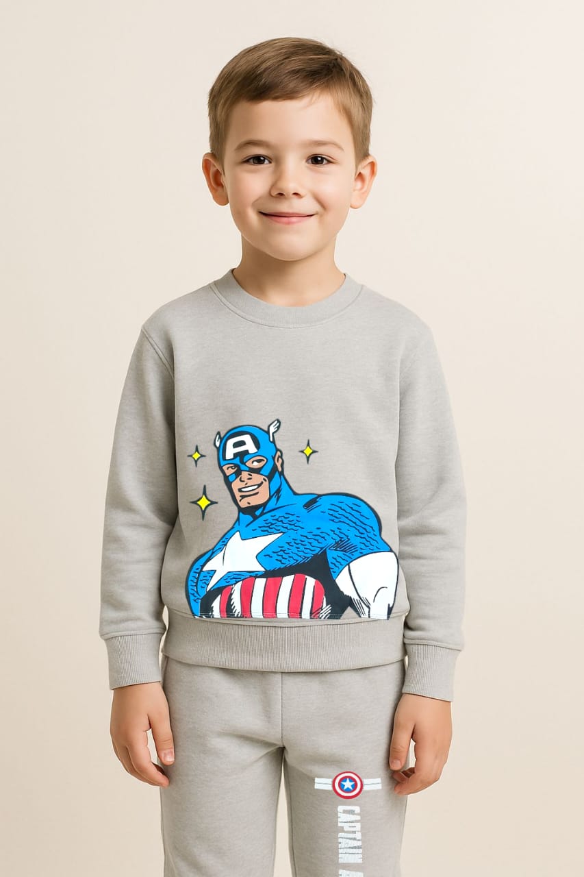 Captain America Printed Winter Tracksuit
