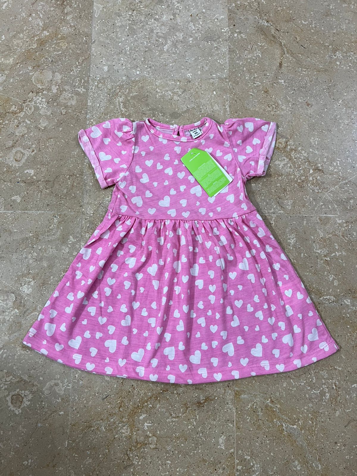 Pink hearts frock for Girls