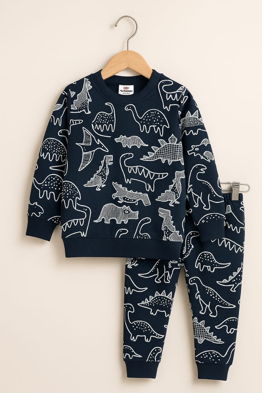 Dino Printed Winter Tracksuit (minor defect)