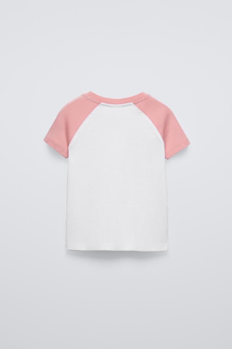 Pink white T-shirt