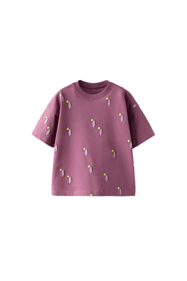 Round neck T-shirt all over print