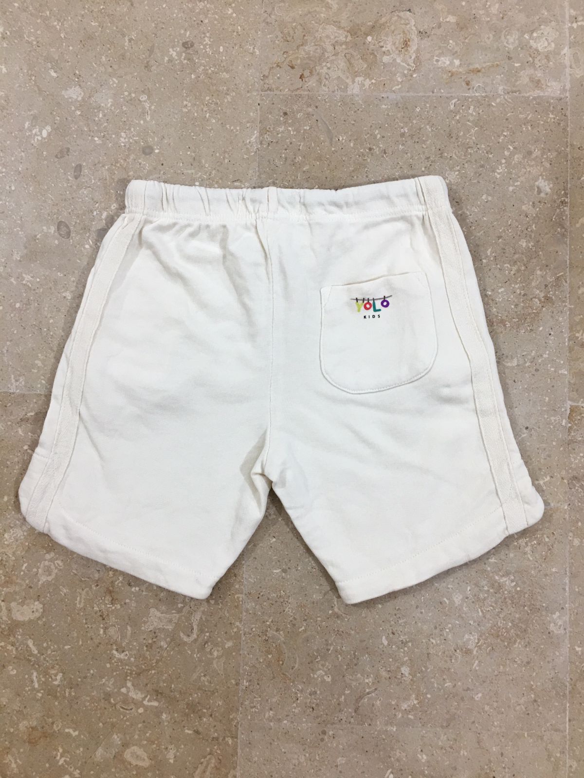 Off White Shade Branded Short for Boys