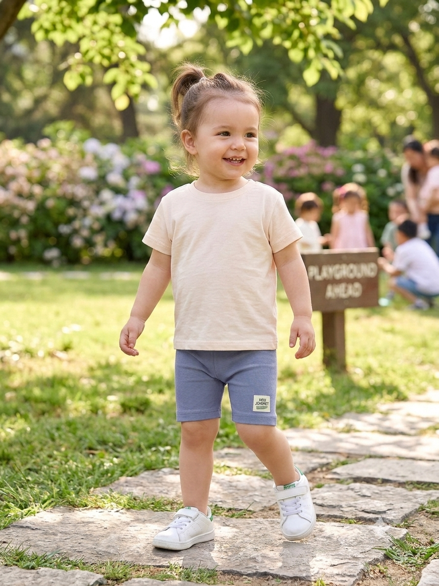 Zara Branded Ribbed Cycling Leggings for Baby Girls