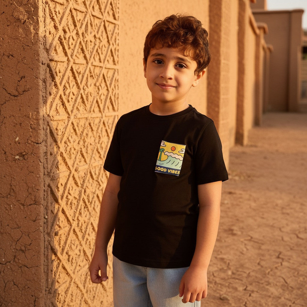 Max Branded Black Back Printed T-shirt