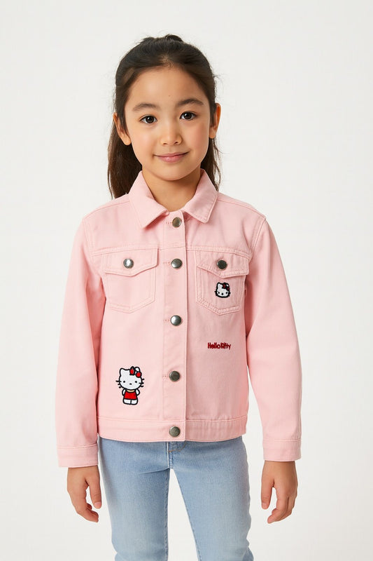 Hello Kitty Branded Denim Jacket for Winters