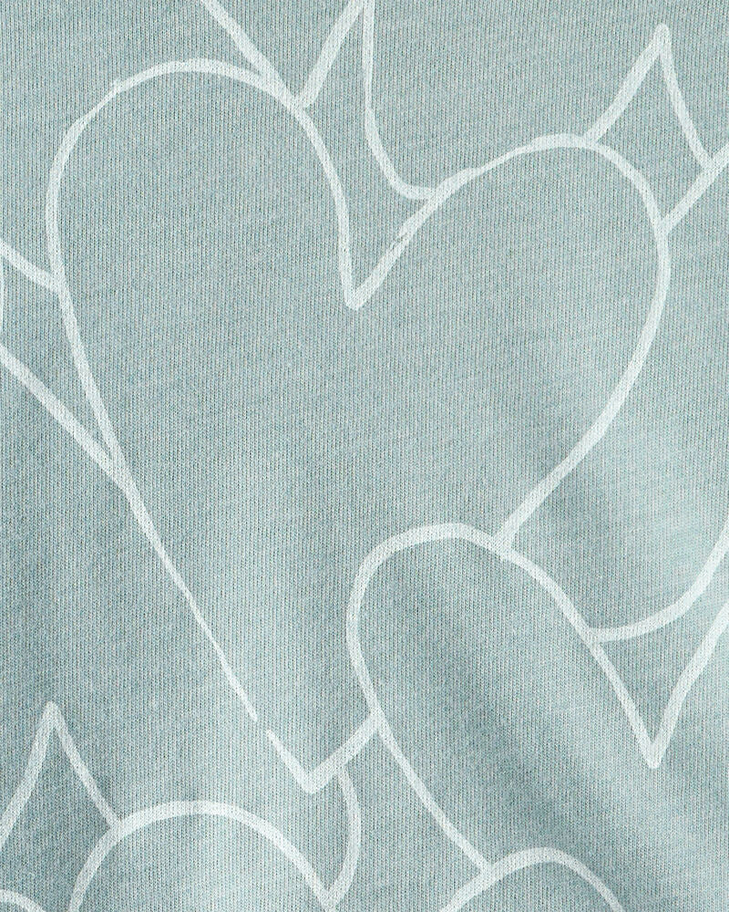 Carter's Baby Girl Heart Print Peplum Top - Green