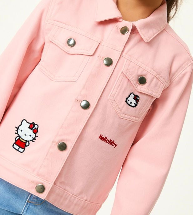 Hello Kitty Branded Denim Jacket for Winters