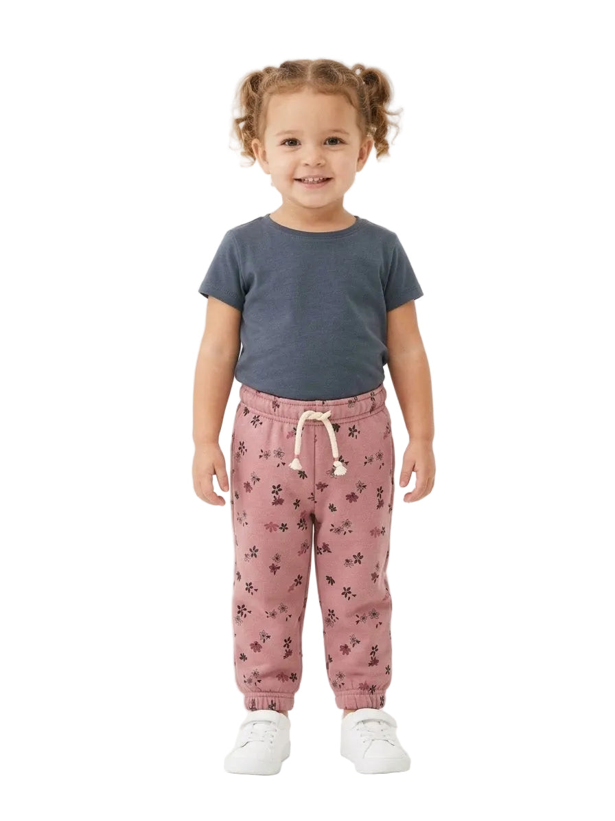 Lefties Branded Pink Floral Winter Trouser for Toddler Girl