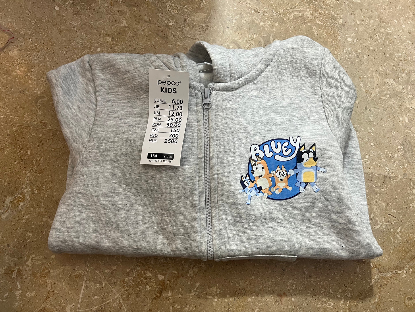 Pepco Branded Bluey Zipper Hoodie