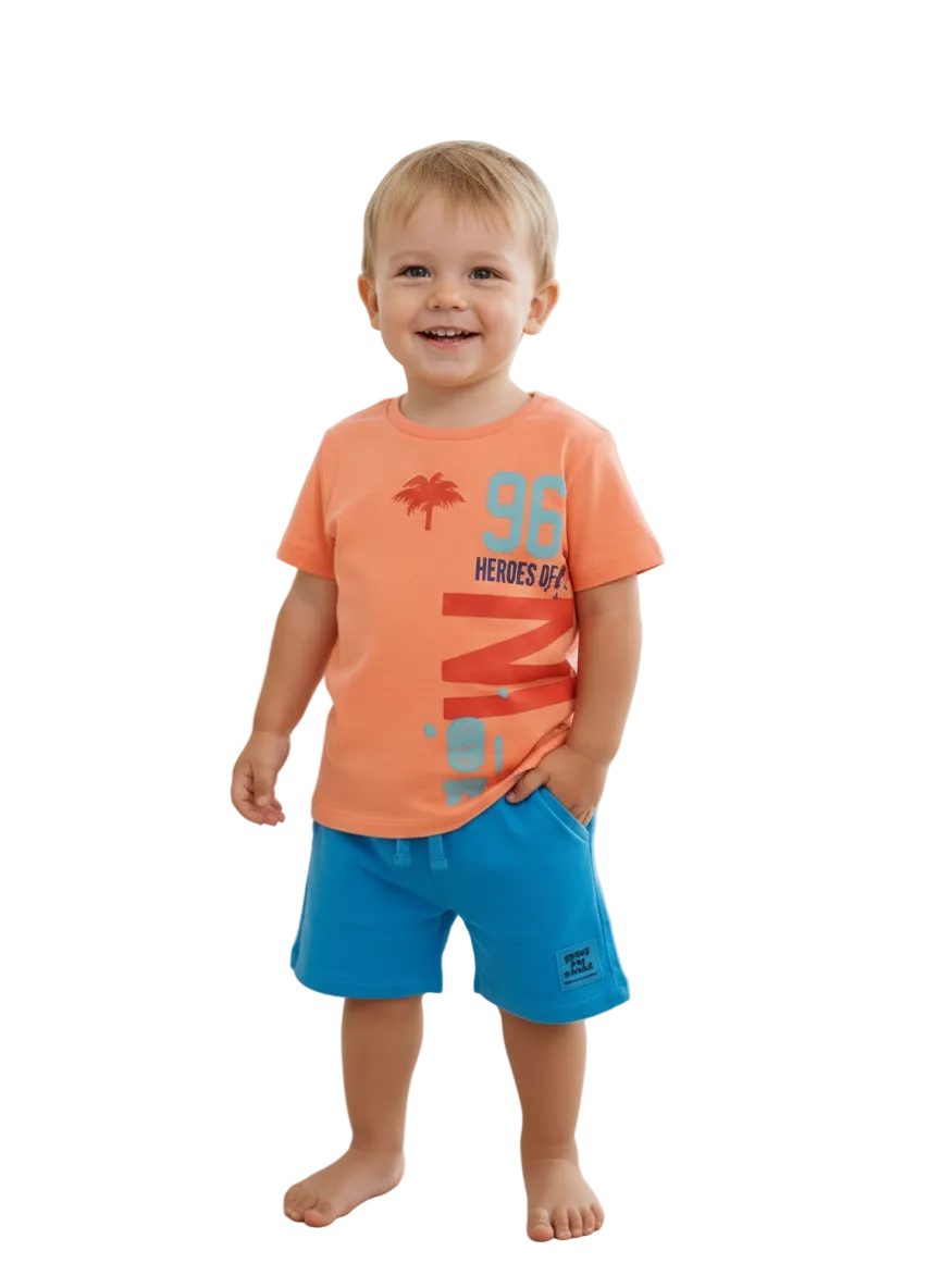 Okaidi Branded Boys 2 PC Set for Summers