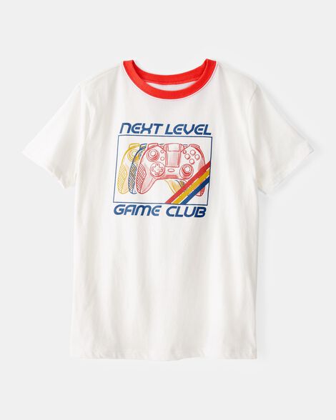OshKosh Branded Kid Game Club Graphic Tee - White