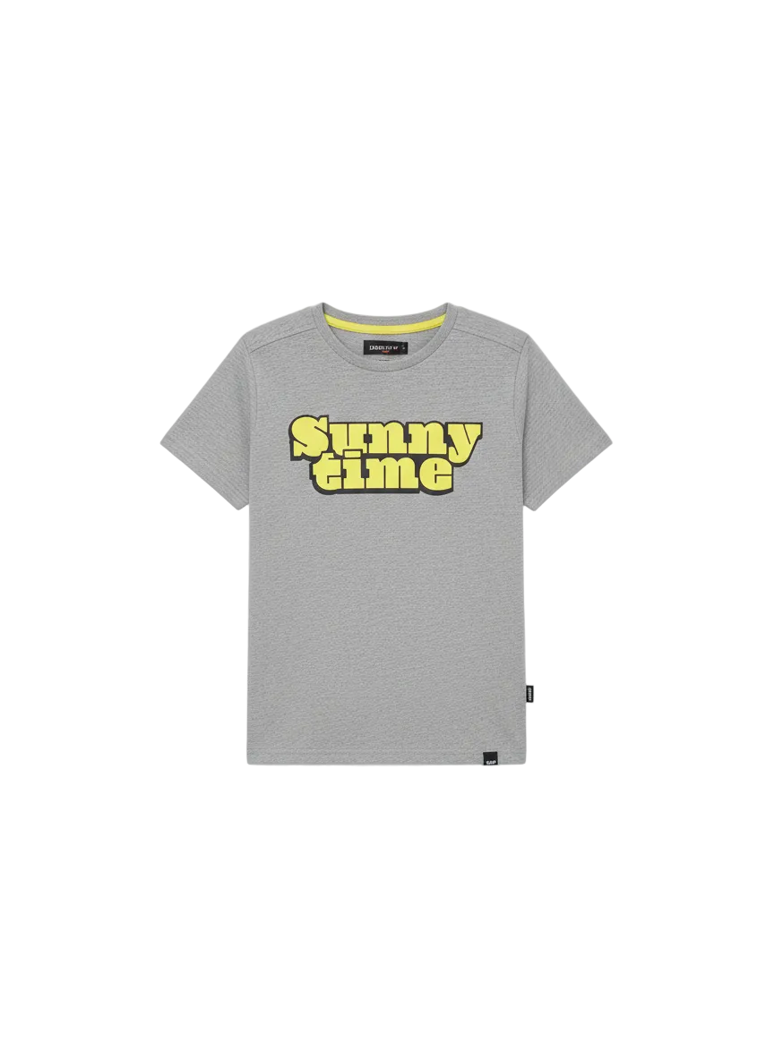 Grey Okaidi Branded Boys T-shirt
