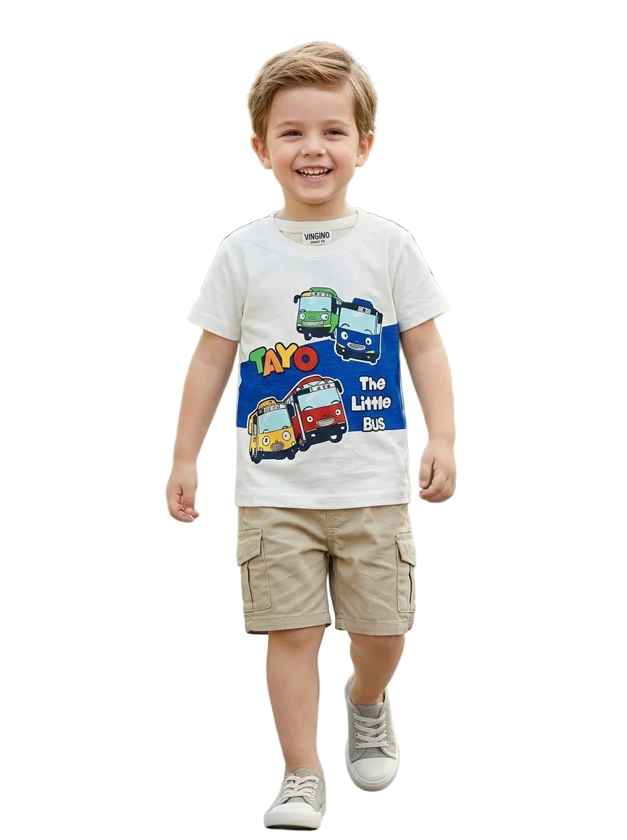 Tayo Bus Printed T-shirt for Boys
