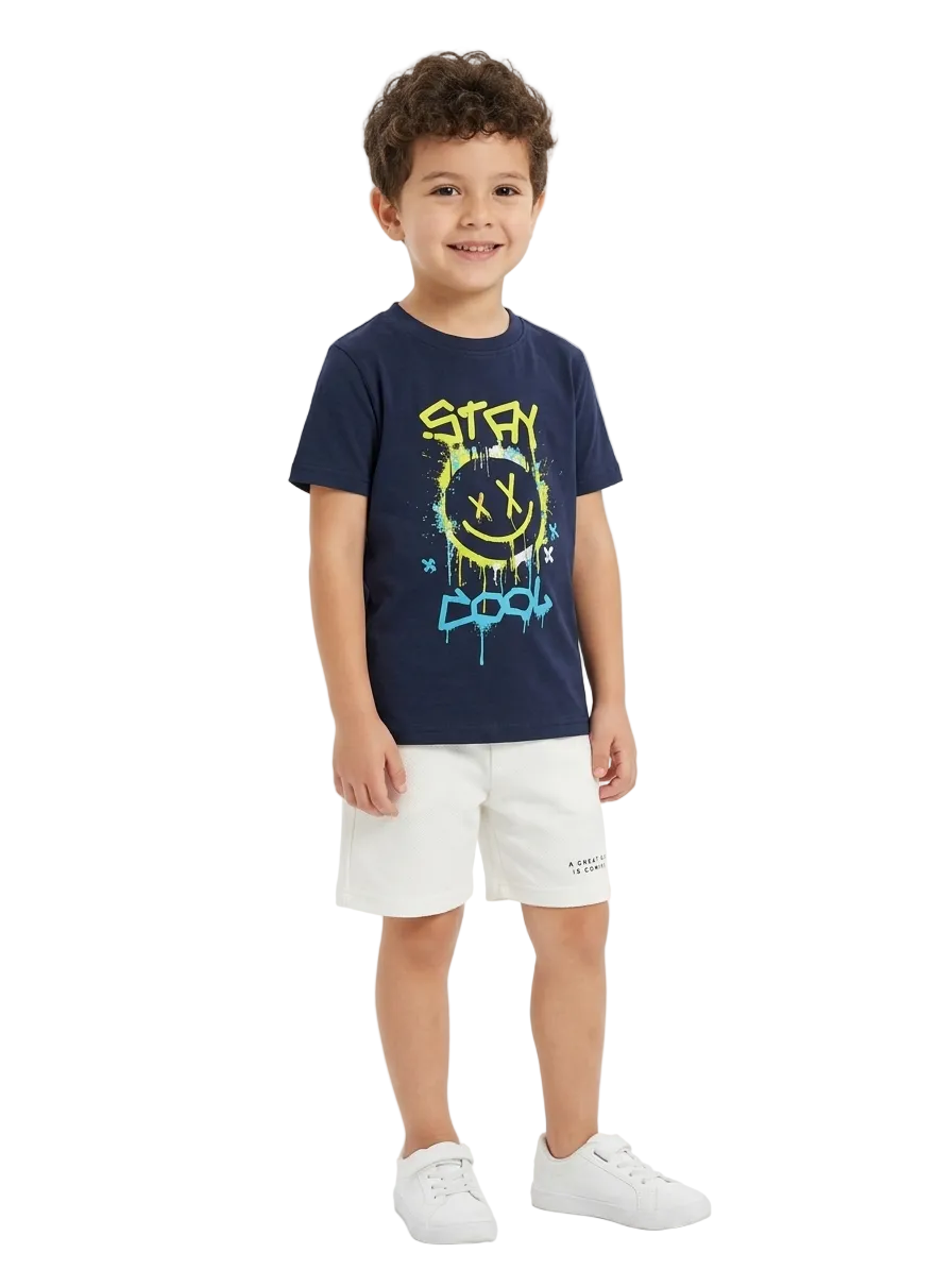 Stay Cool Printed 2 PC Set for Boys