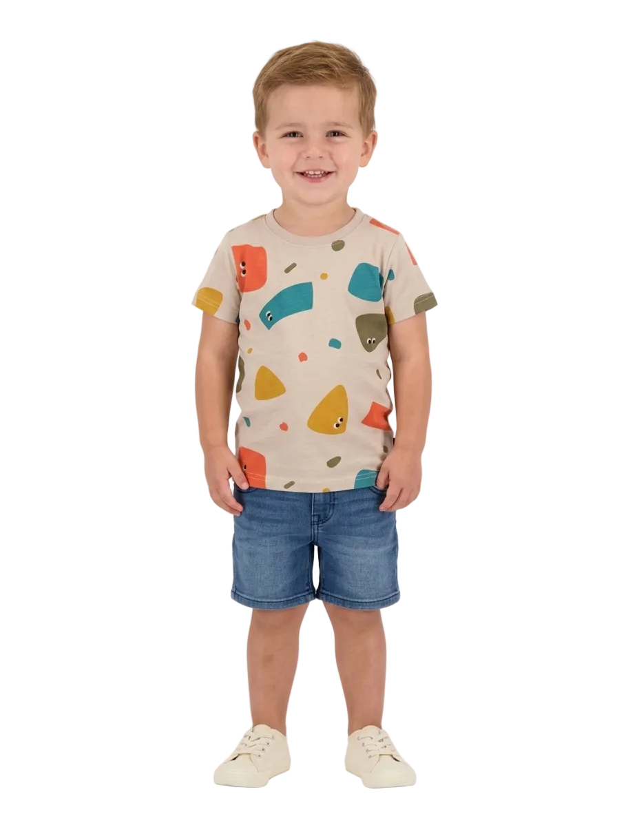 The Peeking Pebbles Graphic T-shirt for Boys