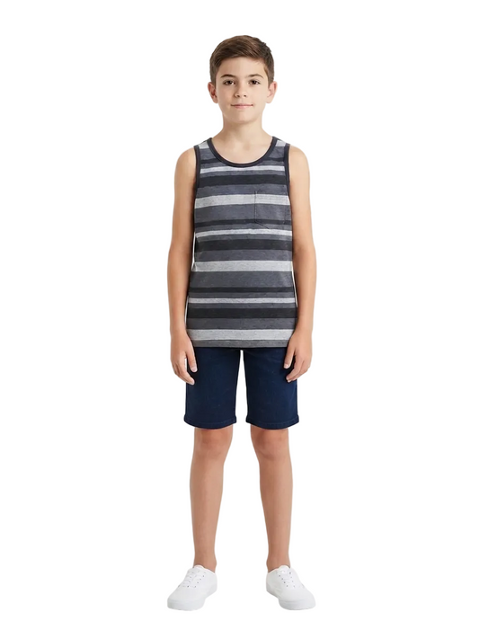 Sando stripes tshirt for boys - 12-13 years (minor defect)