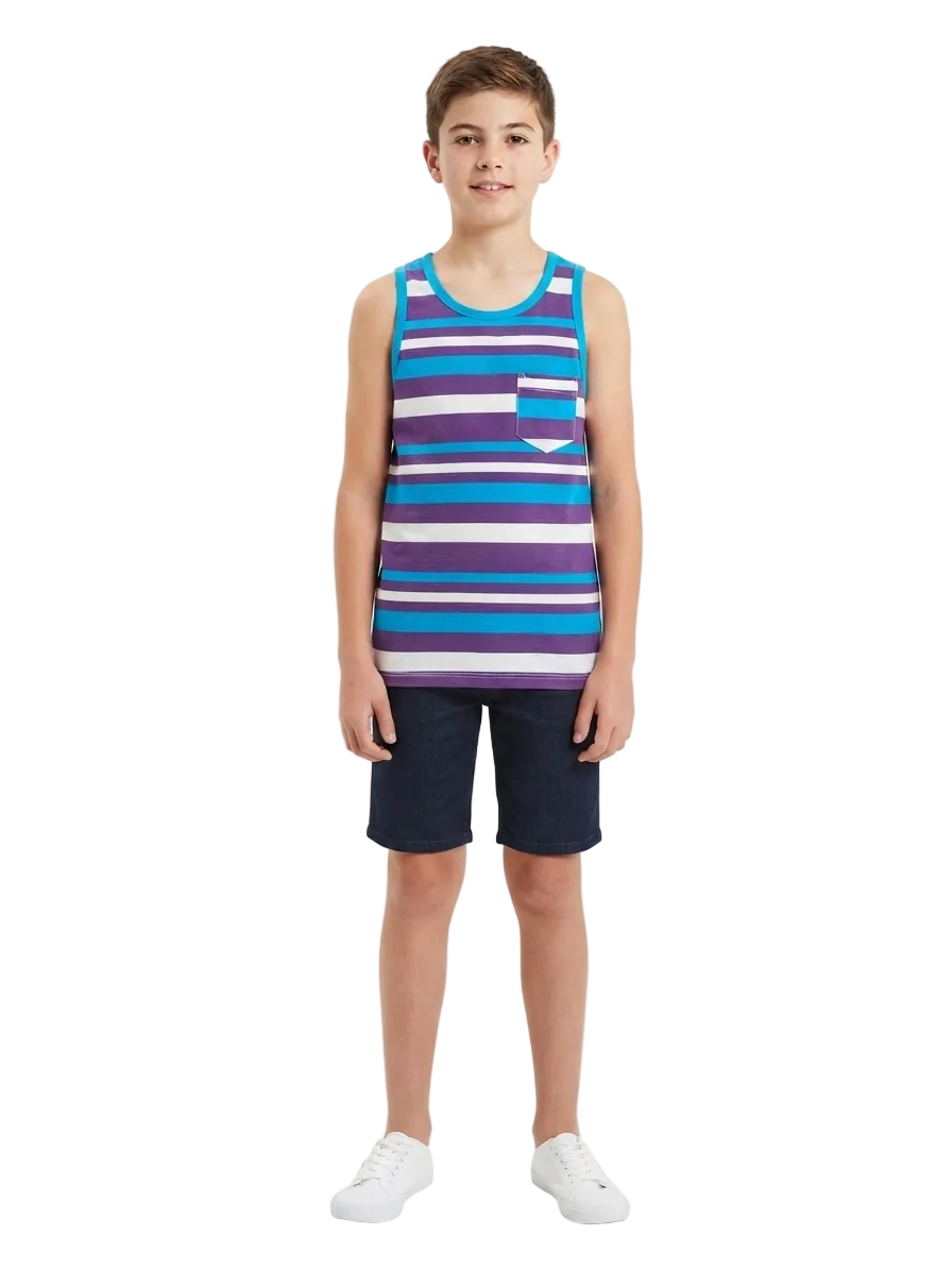 Lee Cooper stripe sando for boy - 13-14 years (minor defect)