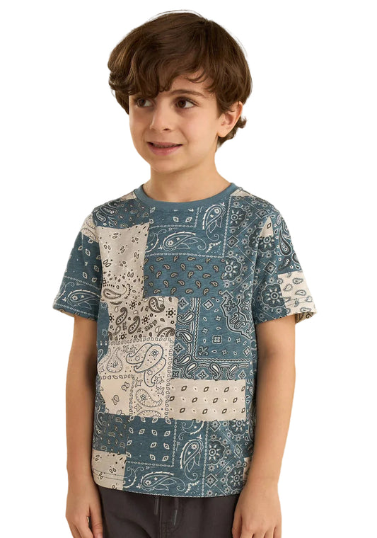Max branded Paisley Print T-shirt for Boys