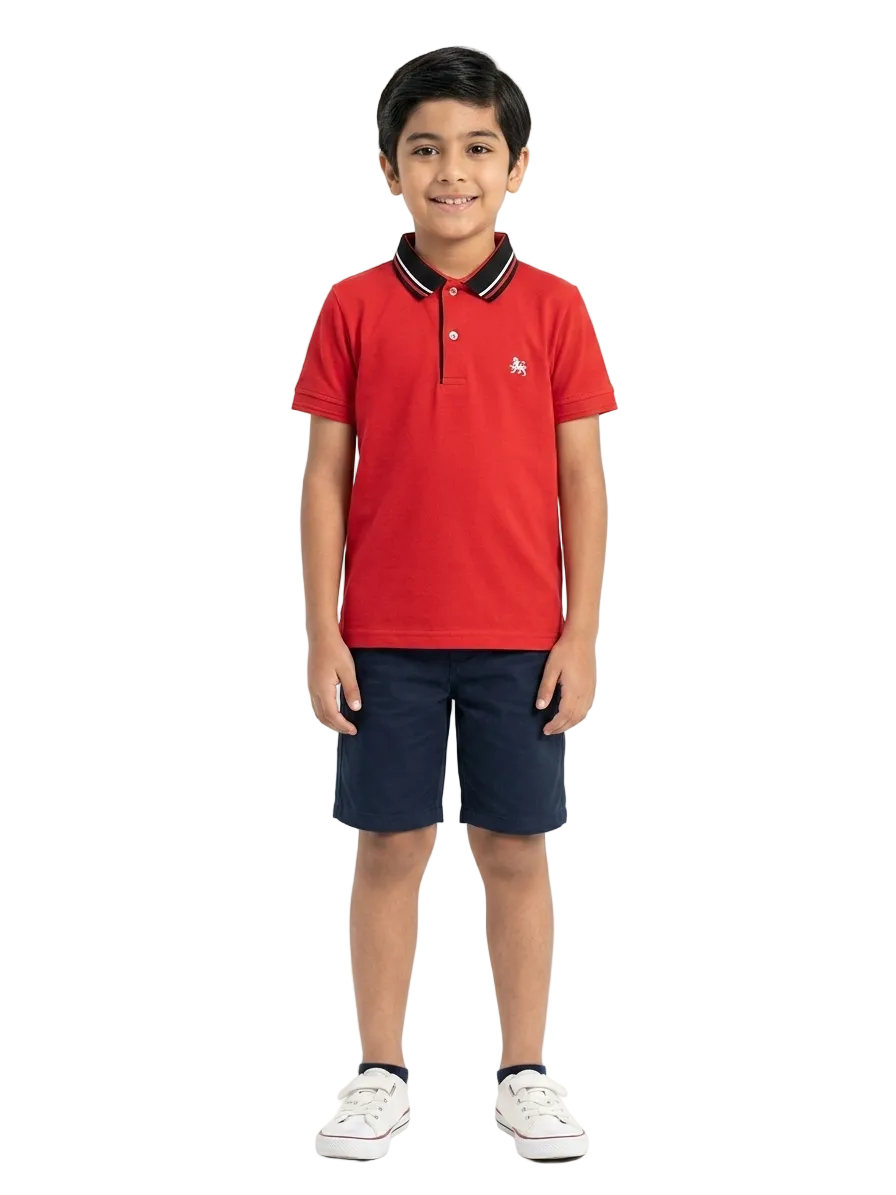 Childhood Branded Red Polo for boys 8-9 year (minor defect)