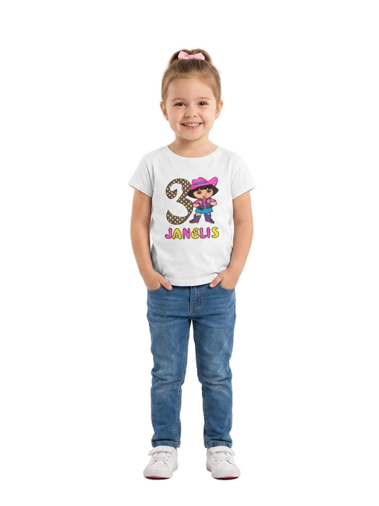 Skinni Minni Branded Dora Tshirt for baby girl 5, 6 & 7 year (Minor def)