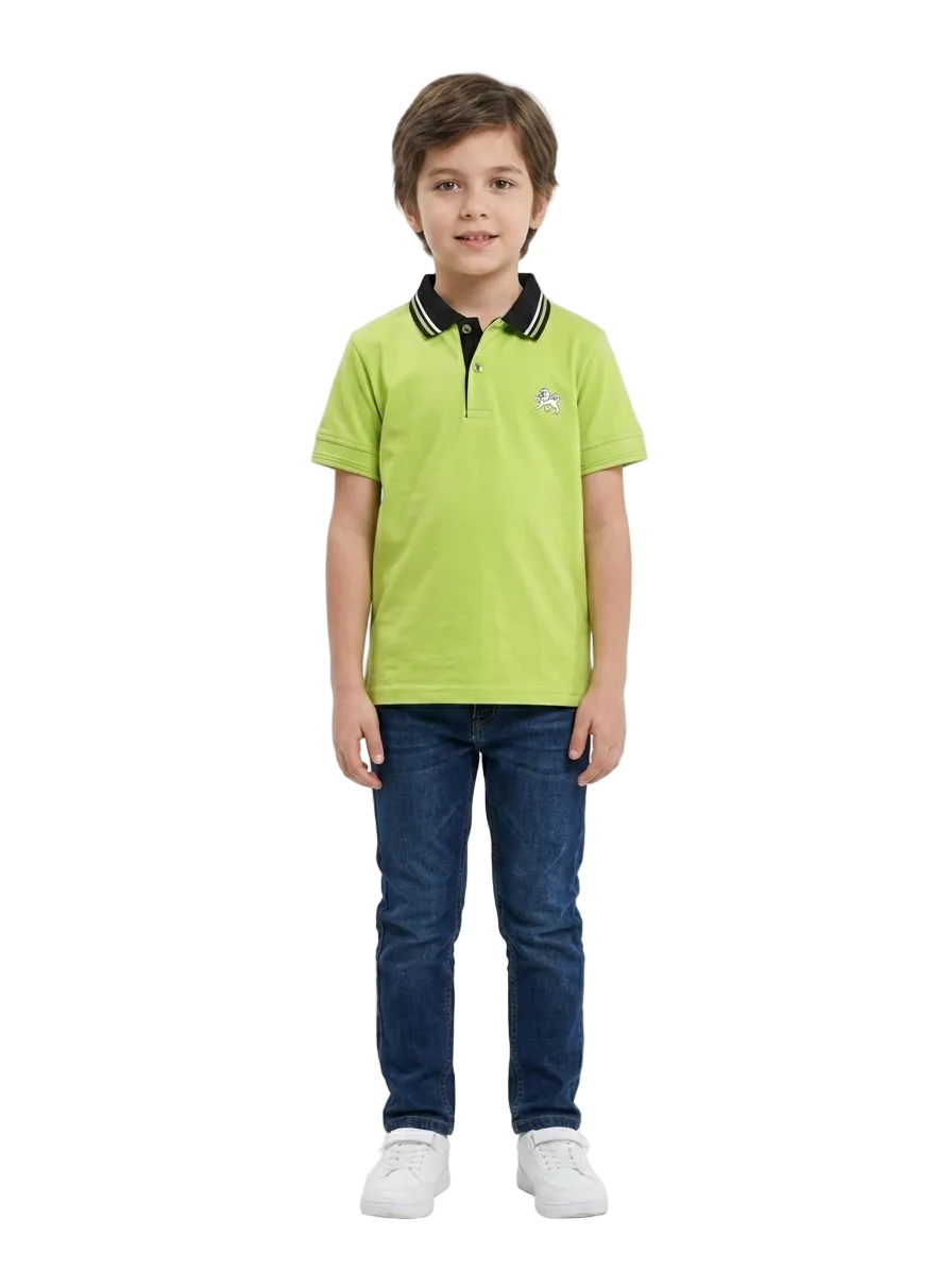 Childhood Branded Neon Green Polo for boys 8 year (minor defect)