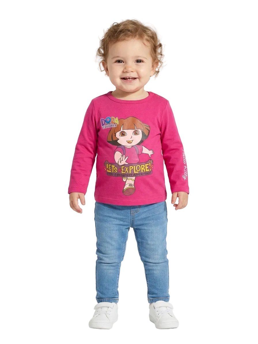 Dora Branded Tshirt for baby girl 9-12 months (Minor def)