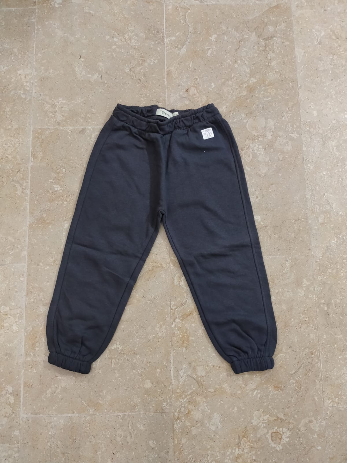 Charcoal Sfera branded trouser for girls