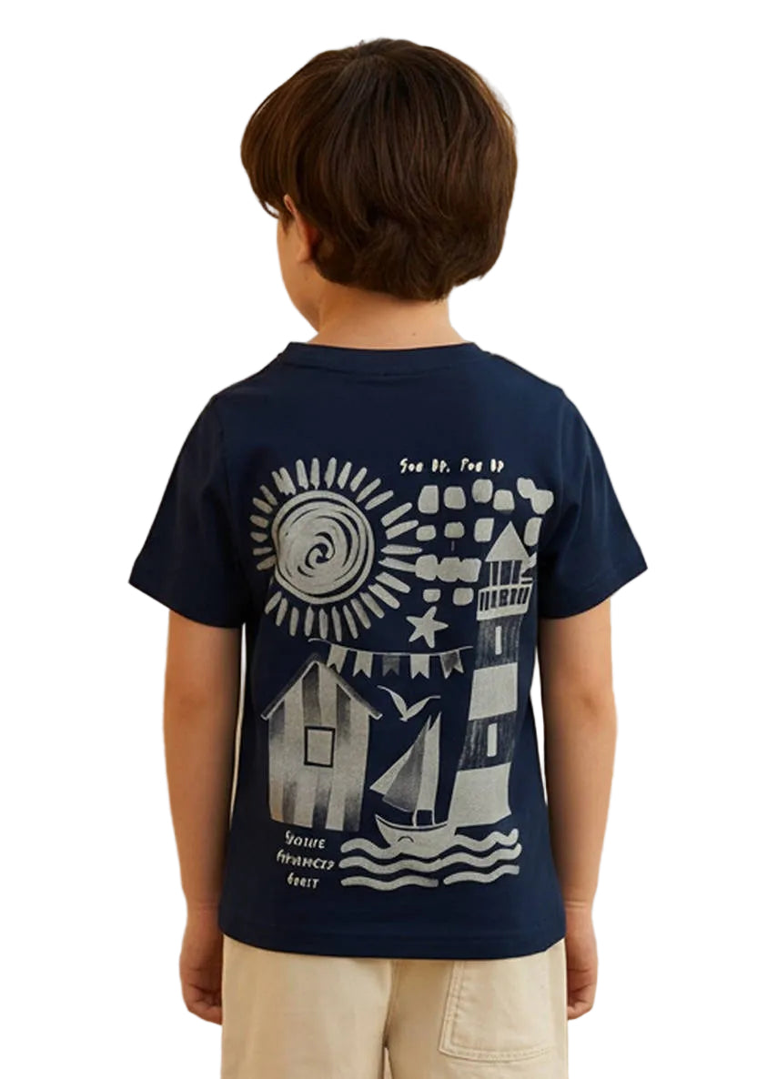 Max Nautical Print 100% cotton Summer T-shirt