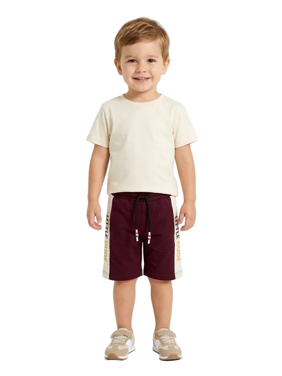 Little Dude Maroon Shorts for kids (Minor def)