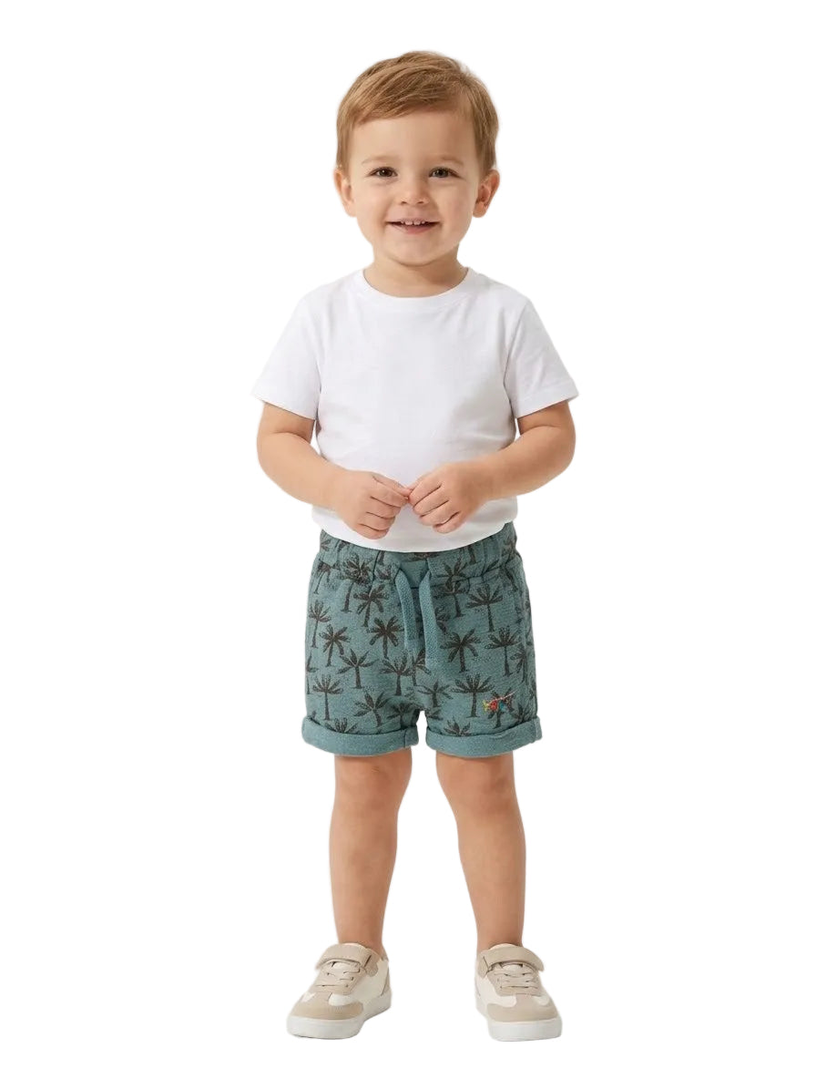 Zara Branded Blue Palm Tree Shorts for kids (Minor def)