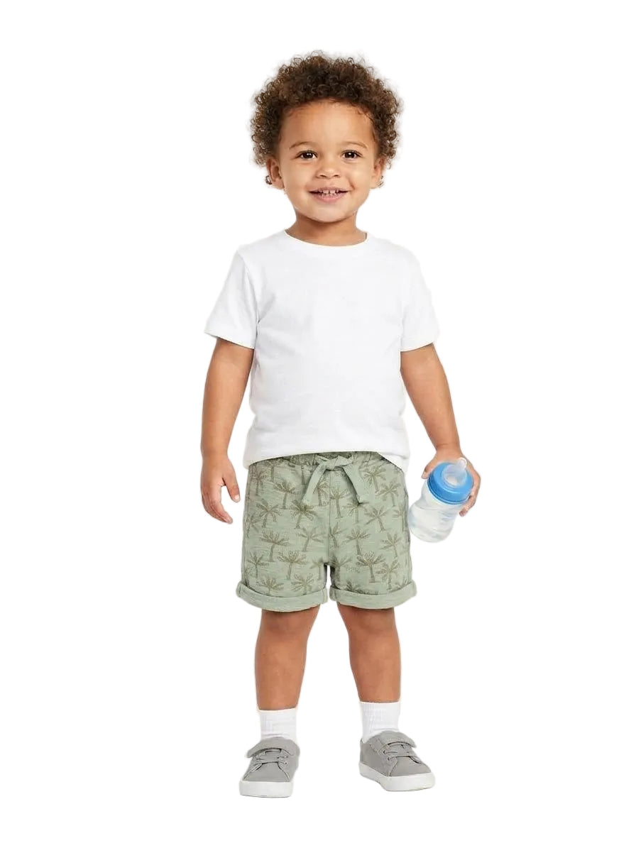 Zara Branded Mint Green Palm Tree Shorts for kids (Minor def)